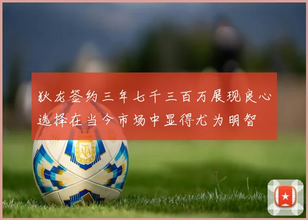 狄龙签约三年七千三百万展现良心选择在当今市场中显得尤为明智